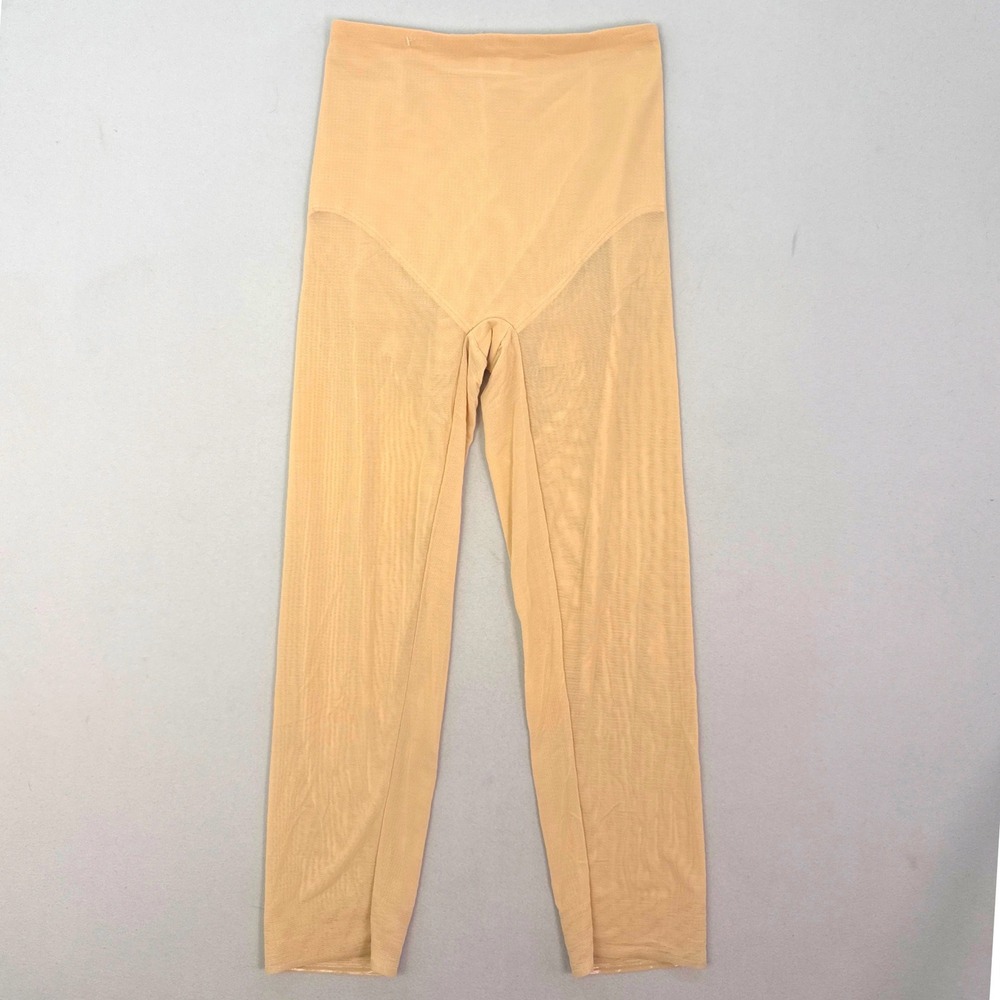 Naomi & Nicole 747 Nude Sheer Leg High Waist Tummy Control Shapewear Leggings L